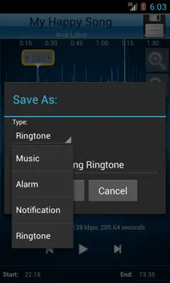 Atomic MP3 Cutter and Ringtone Maker♫ android App screenshot 3